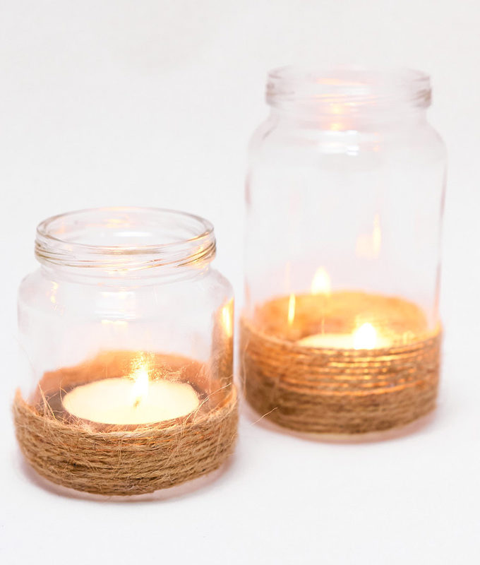 Rustikální svícen na čajovou svíčku