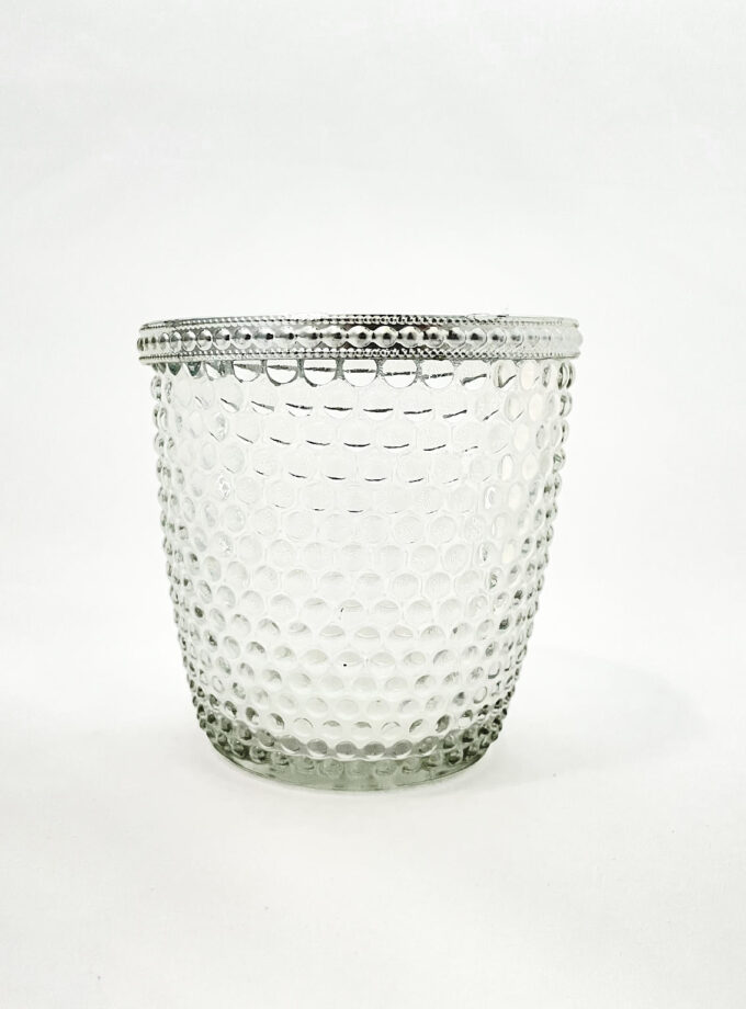 Svícen broušené sklo na čajovou svíčku větší