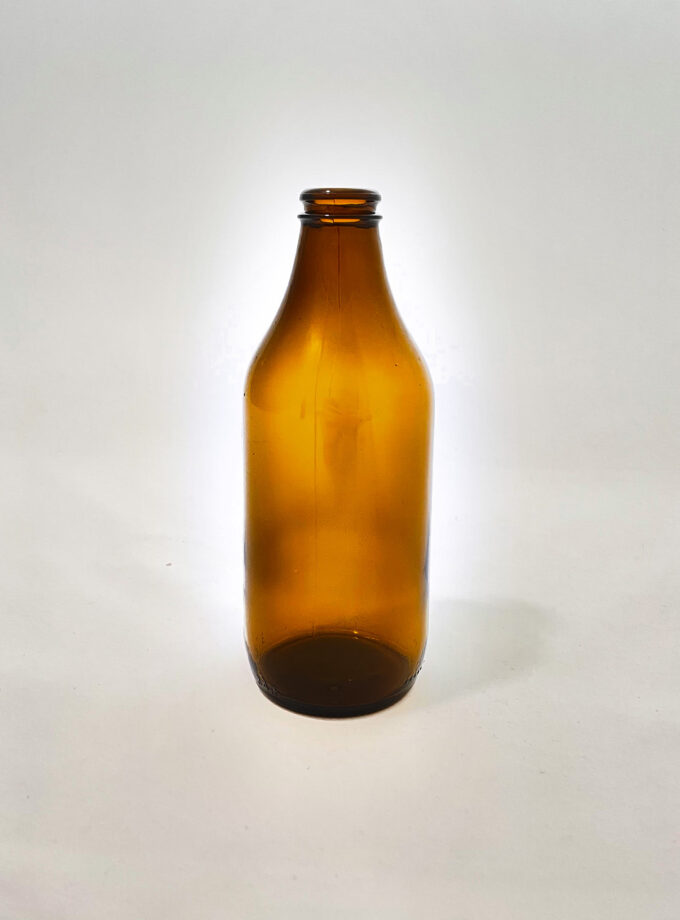 Váza hnědá nízká