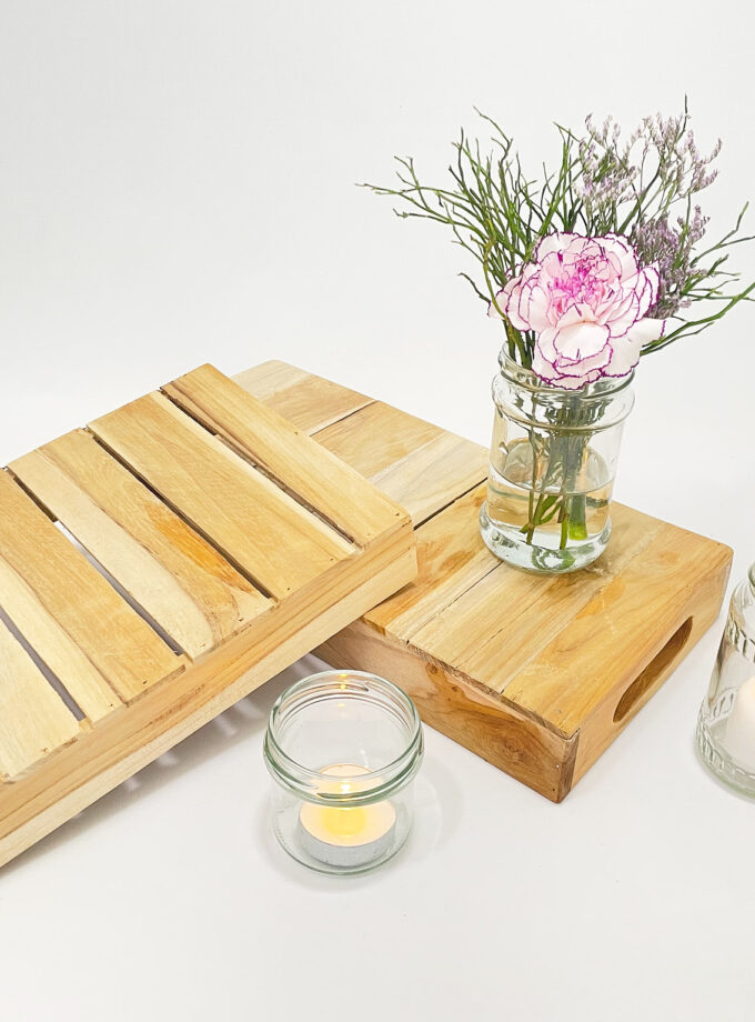 Skleněná váza rustikální s vroubky